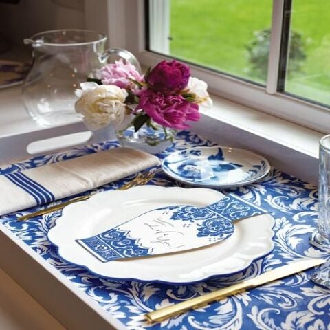 China Blue Vase Table Accent - Pack of 12