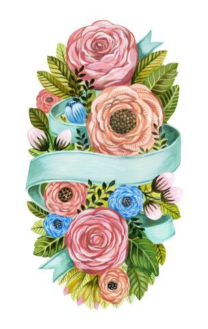 Spring Floral Table Accent - Pack of 12