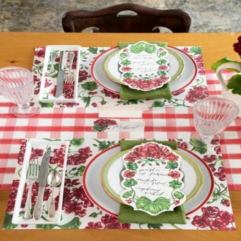 Geranium Table Accent - set of 12
