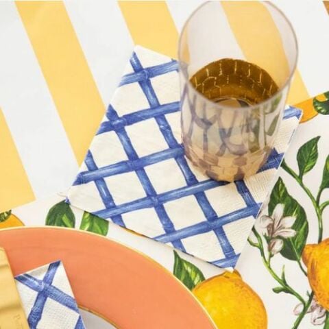 Blue Lattice Napkins