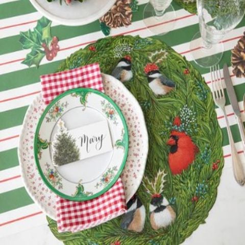 Die Cut Winter Songbirds Placemat - 12 Sheets