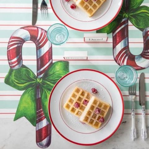 Die-cut Candy Cane Placemat - 12 Sheets
