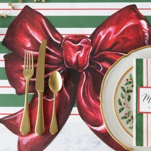 Die-cut Bow Placemat - 12 Sheets