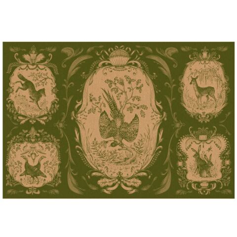 Moss Fable Toile Placemat - Pad of 24 Seets