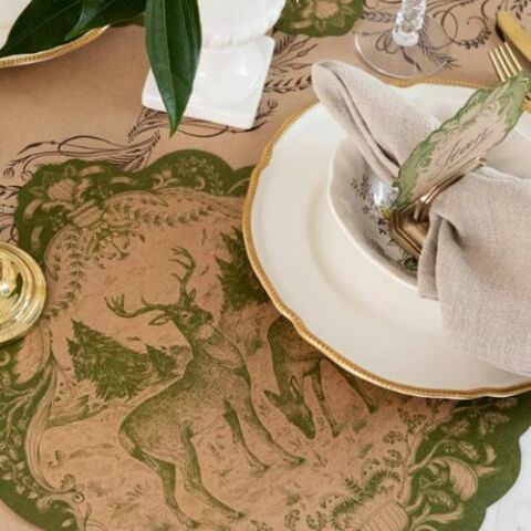 Die-cut Moss Fable Fauna Placemat - 12 Sheets