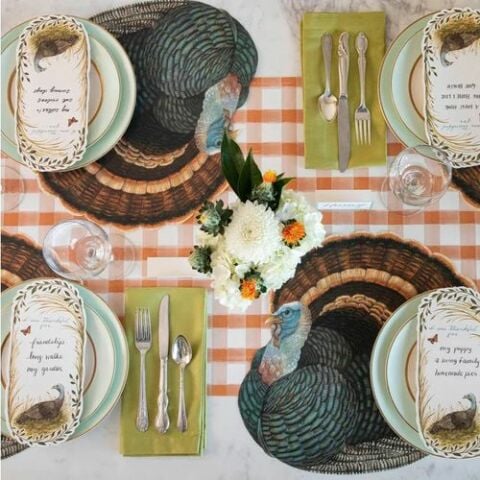Die-cut Heritage Turkey Placemat - 12 Sheets