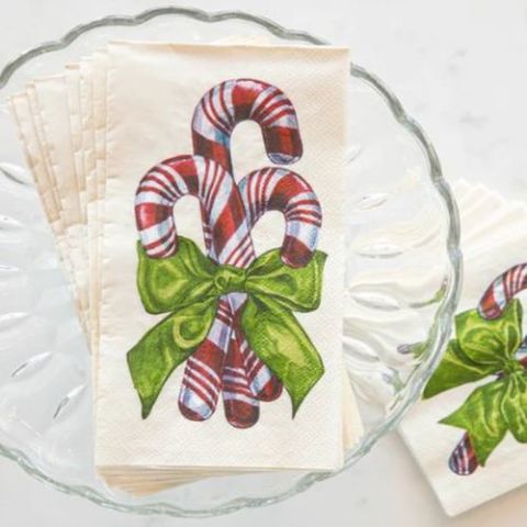 Candy Cane Guest Napkin - Pack of 16