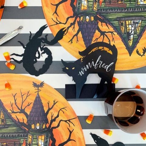 Black Cat Place Card - Pack of 12