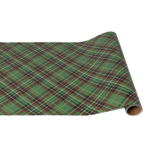 Green Plaid Runner - 20'' x 25'