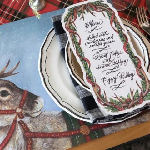 Antler Garland Table Card - Pack of 12