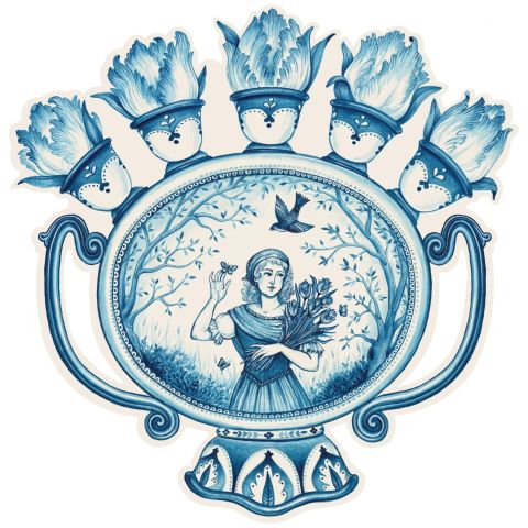 Die-cut Indigo Meadow Placemat - 12 Sheets