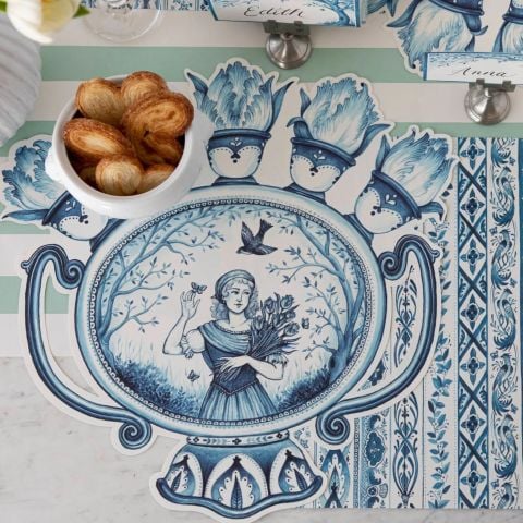 Die-cut Indigo Meadow Placemat - 12 Sheets