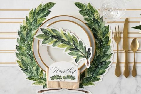 Die-cut Laurel Wreath Palcemat- 12 Sheets