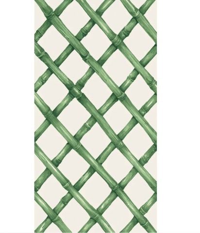 Green Lattice Guest Napkin - Pack Of 16