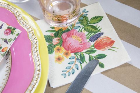 Sweet Garden Cocktail Napkin - Pack Of 20