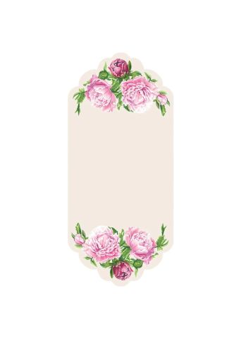 Peony Table Card - Pack Of 12