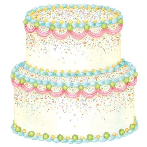 Die-cut Birhday Cake Placemat 12 Sheets