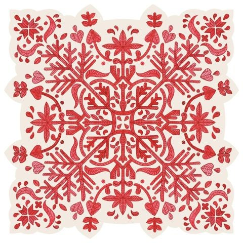 Die Cut Fair Isle Snowflake Placemat 12 Sheets