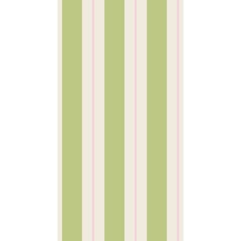 Green & Pink Awning Stripe Guest Napkin pack of 16