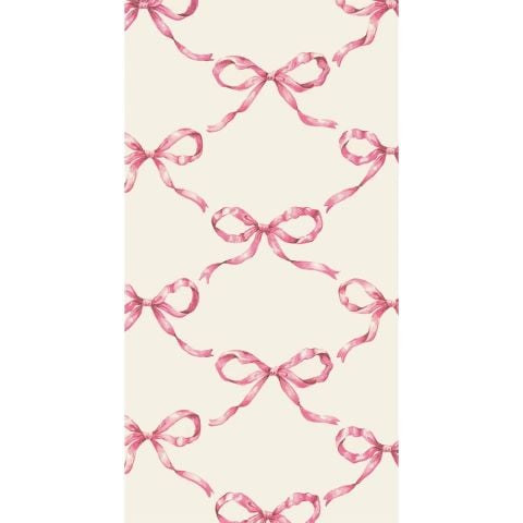 Pink Bow Lattice Guest Napkin pack of 16