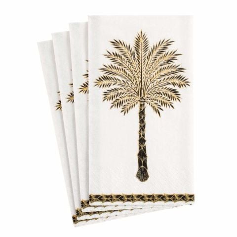 Grand Palms Paper Guest Towel Napkins in Black - 15 Per Package