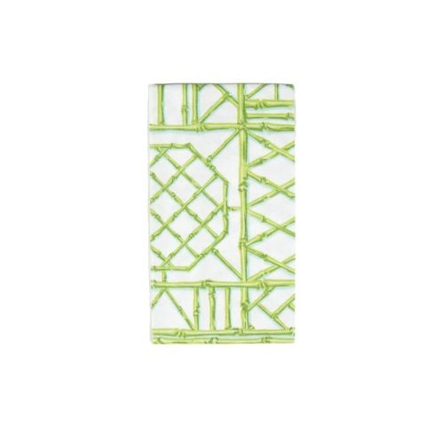 Bamboo Screen Moss Green Paper Linen Guest Towel Napkins  12 Per Package