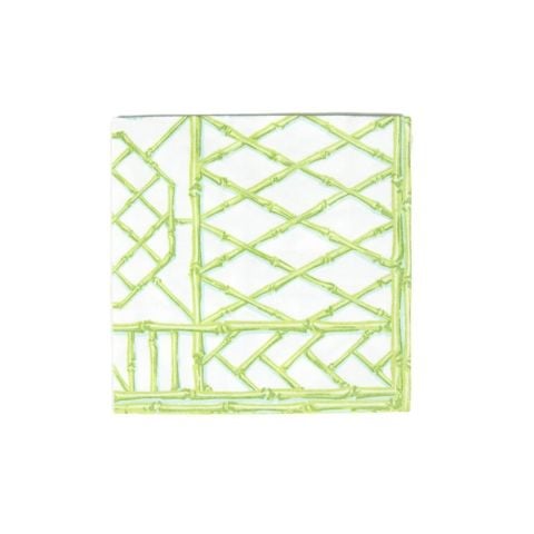 Bamboo Screen Moss Green Paper Linen Luncheon Napkins - 15 Per Package