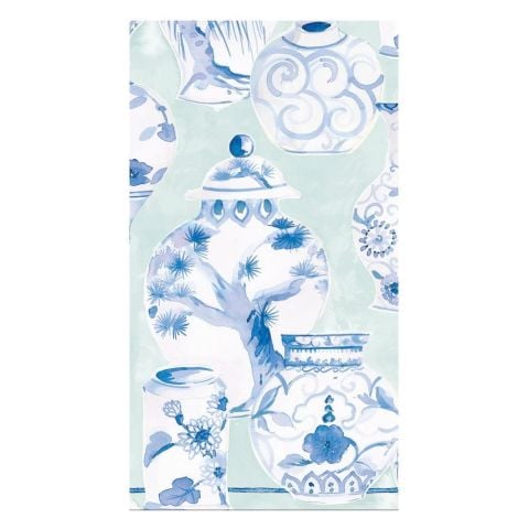 Glazed Porcelain Celadon Paper Linen Guest Towel Napkins  12 Per Package