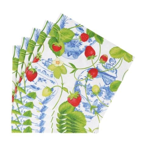 Strawberries And Cream Luncheon Napkins  20 Per Package