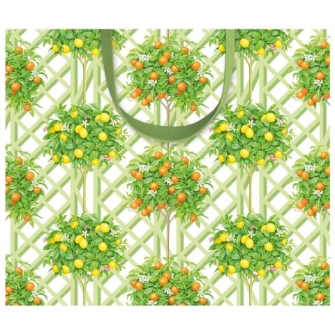 Citrus Topiaries Large Gift Bag in White - 1 Each