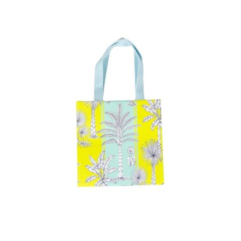Southern Palms Turquoise & Lime Small Square Gift Bags 1 Each