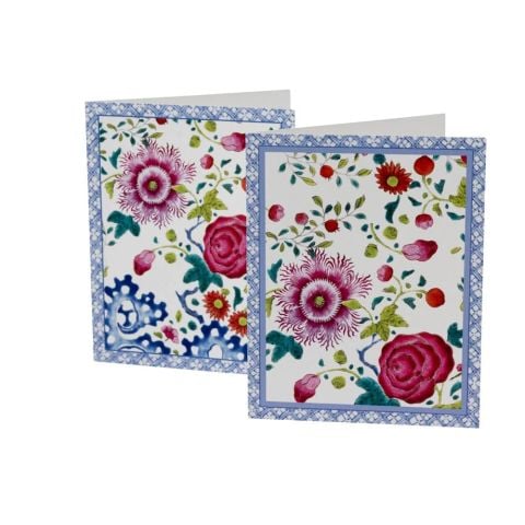 Floral Porcelain Assorted Boxed Note Cards  10 Note Cards & 10 Envelopes