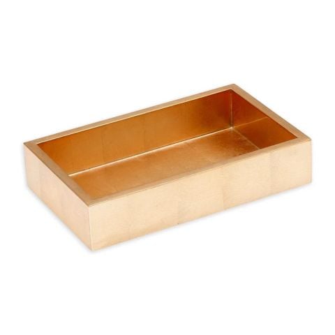 Lacquer Guest Towel Napkin Holder in Gold 1 Each