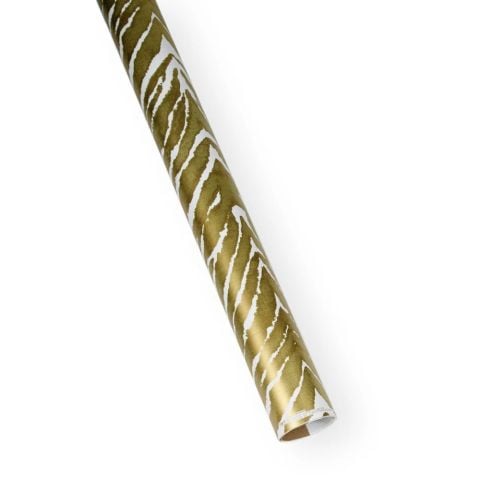 Go Wild Gold & White Gift Wrapping Paper - 30 x 8 Roll