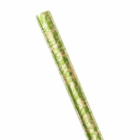Palazzo Foil Metallic Gift Wrapping Paper in Green & Gold  30'' x 6' Roll