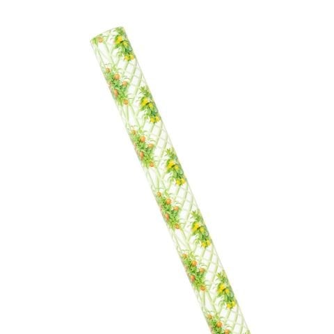 Citrus Topiaries Gift Wrapping Paper in White - 30'' x 8' Roll