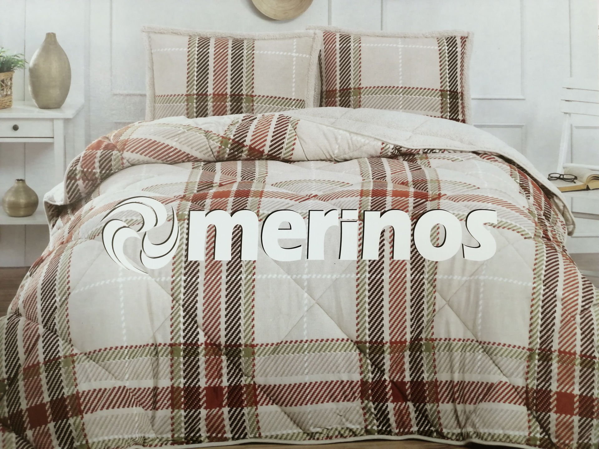 Merinos Yorgan Comforter Set 220X240 Anna Yeşil