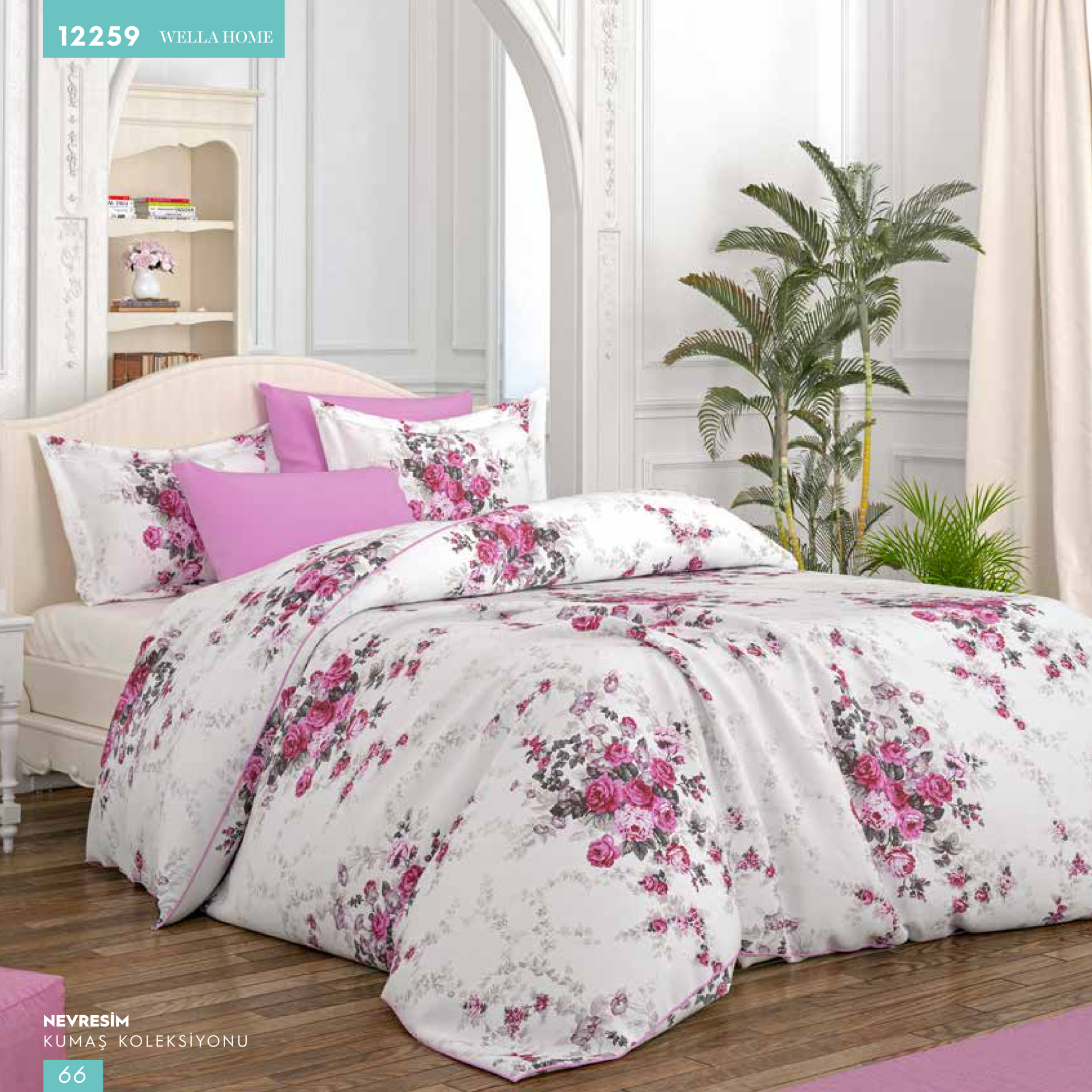 Wella Gül Bahçesi %100 Pamuk Nevresim Takımı