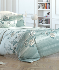 Şık Floral Desenli %100 Pamuk Çift Kişilik Nevresim Takımı