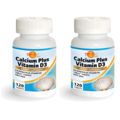 Calcium Plus Vitamin D3 120 Tablet | 2 Kutu
