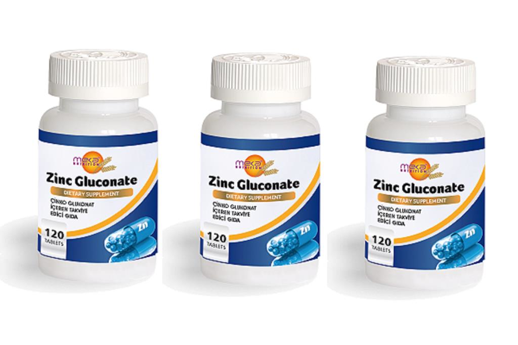 Zinc Gluconate 120 Tablet - Çinko Glukonat 3 Kutu