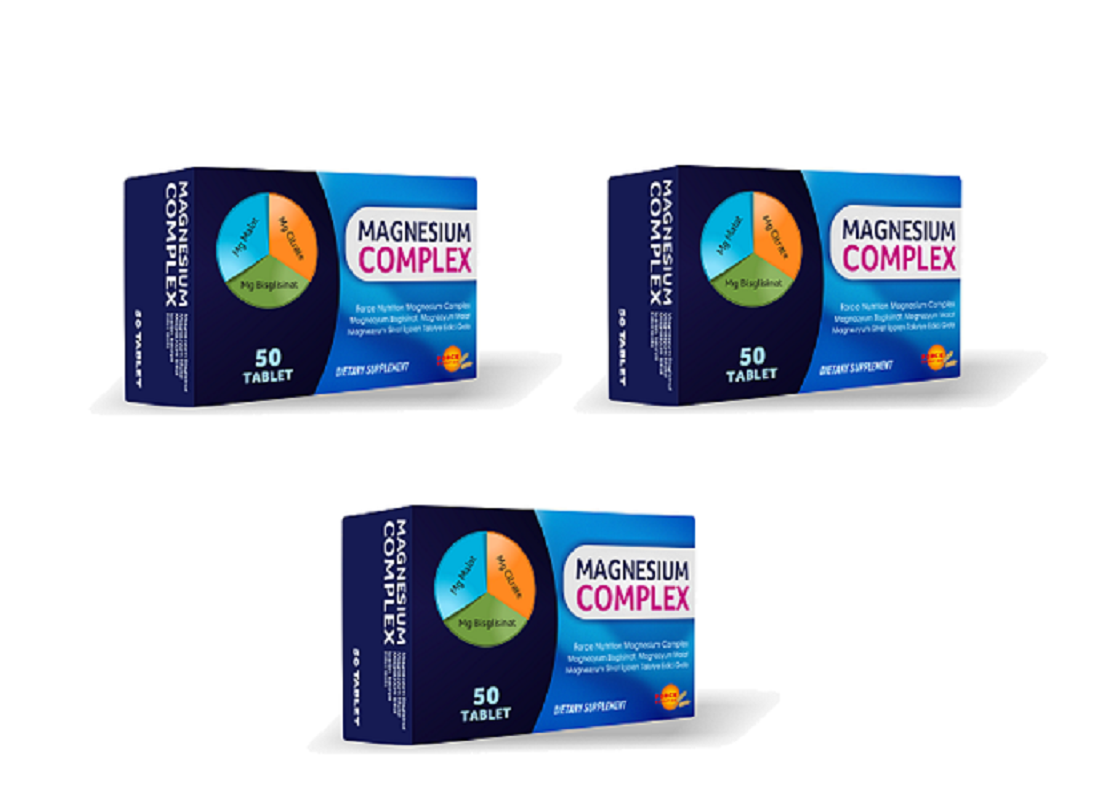 Magnesium Comp.50 Tb | 3 Adet-Malat-Sitrat-Bisglisinat