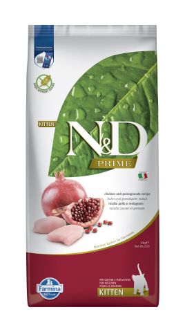 N&D Prime Tavuklu ve Narlı Tahılsız Yavru  Kedi Maması 10 Kg