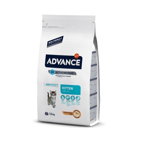 Advance Kitten Tavuklu ve Pirinçli Yavru Kedi  Maması 1,5 Kg