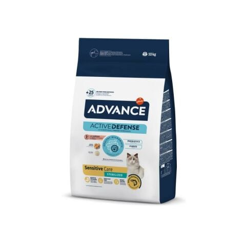 Advance Sensitive Sterilised Somonlu Kısırlaştırılmış Kuru Kedi Maması 10 Kg