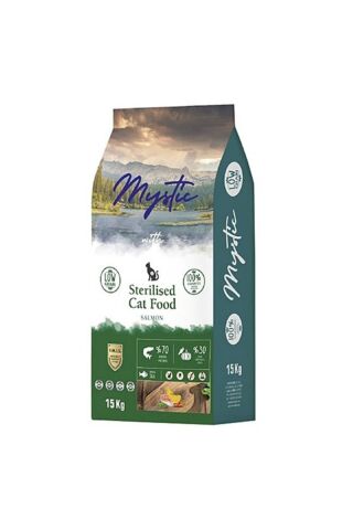 Mystic Az Tahıllı Sterilised  Somonlu  Kısırlaştırılmış Kedi Kuru Maması 15 Kg