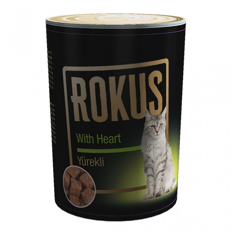 Rokus Yürekli Yetişkin Kedi Konservesi 410 Gr