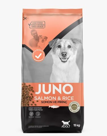 Juno Somonlu Pirinçli Yetişkin  Köpek Maması 15 Kg