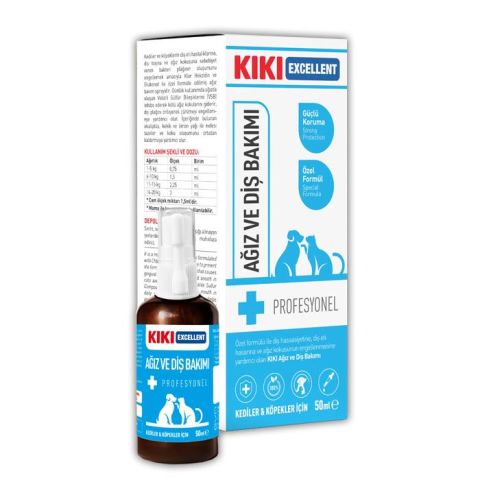 Kiki Excellent Kedi ve Köpekler için Ağız ve Diş  Bakım Spreyi 50 ml