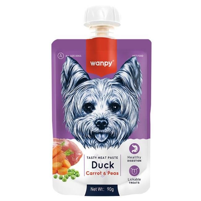 Wanpy Taze Ördekli-Havuçlu Köpek Et Ezmesi 90 gr